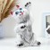 Piggy bank "Cat Hello" 25x14cm, gray