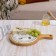 Board Ceramic Serving Round "Estet. Cheese ", 27.5 × 19 × 1.5 cm, white color