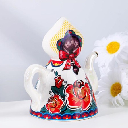 Bell doll on a teapot, 10 cm, mix-3