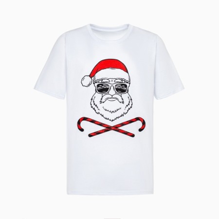 New Year's T -shirt "Santa Claus", white color, size 56-3