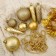 A set of jewelry plastic 26 pcs "New Year's fun" with beads and tinsel, gold