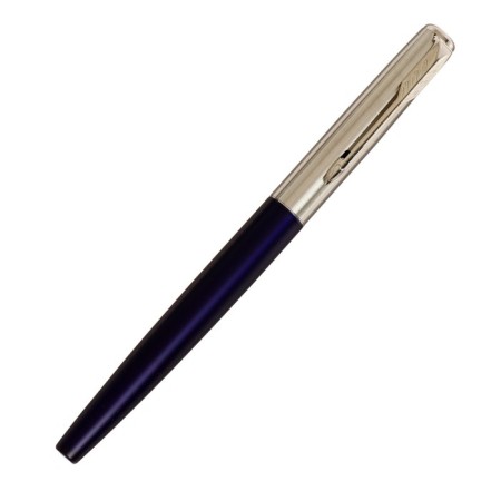 Gift feathers in the leatherette case, blue case with silver-1