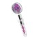 Shower watering can Zein Z4087, microdants, button "stop", fan, spiral, purple/chrome