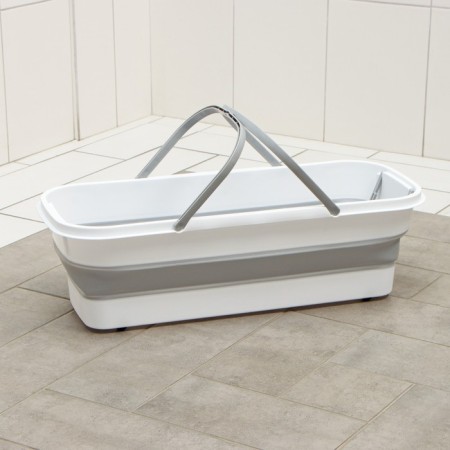 Folding harvesting bucket, 63 × 25 × 20 cm (bottom 53 × 17 cm), color gray color-11