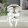 Polystone souvenir "Snow -white angels under an umbrella" 9x4.7x5.5 cm mix