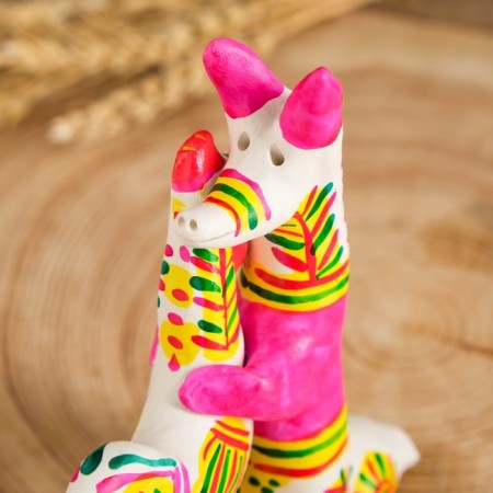 Filimonovskaya toy "Fox with a rooster"-2