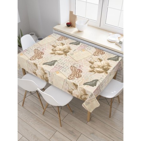 The tablecloth “Letter from the past”, rectangular, Saten, size 120x145 cm