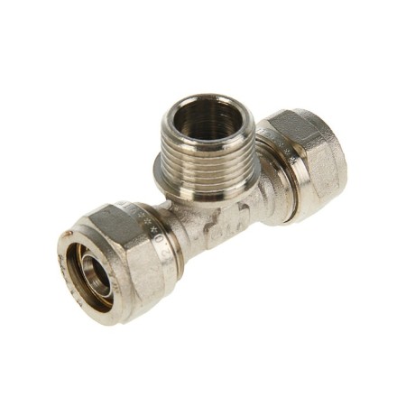 Valtec tee, crimping, 16 mm x 1/2 "external thread x 16 mm