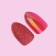 False nails, 24 pcs, with glue plates, the shape of almonds, sparkles/holography, red color