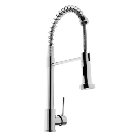 Kitchen mixer Zein Z3824, one -leaf, flexible surplus on the spring, aerator 2 mode, chrome-5
