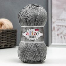 Extra yarn 100% acrylic 220m/100g (21 gray melange)