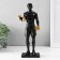 Polystone souvenir "Athlete with dumbbells" Black with gold 11x7x26 cm