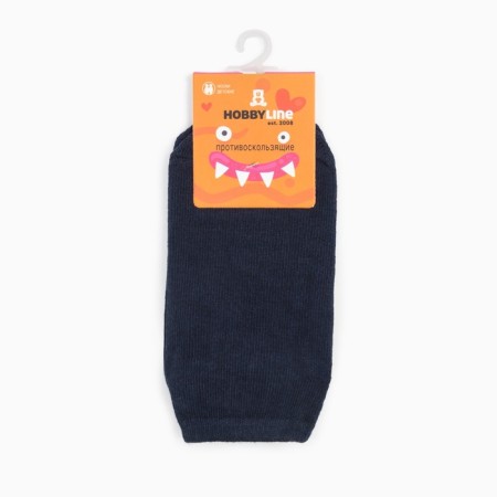 Noski children's anti-slip, color dark blue, size 14-16-4