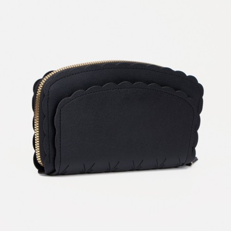 Women's wallet with lightning, black color-1