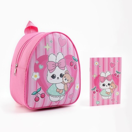 A set with a backpack and a notebook "Bunny", 23*20.5 cm-12