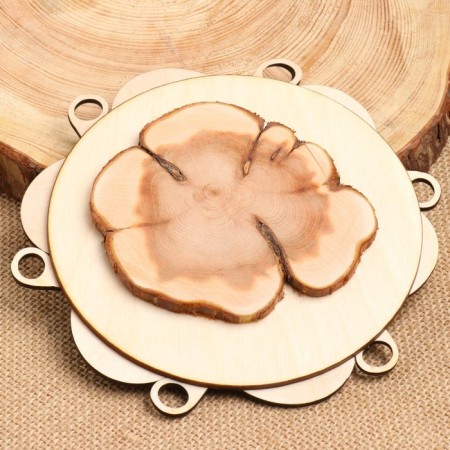 Hot "pan" stand, 20x20 cm, mix of wood-2