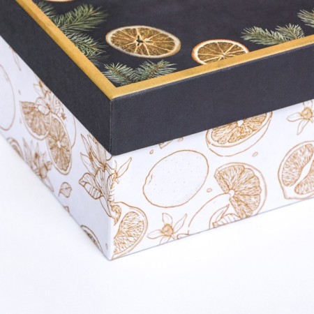 Square box "Winter orange", 19 × 19 × 10 cm-2