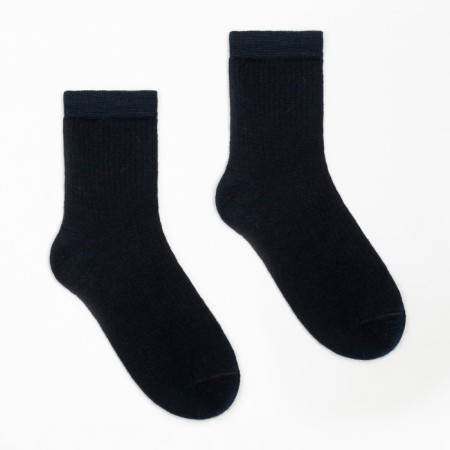 Women's socks half-wool, dark blue color, size 23 (38-39)-1
