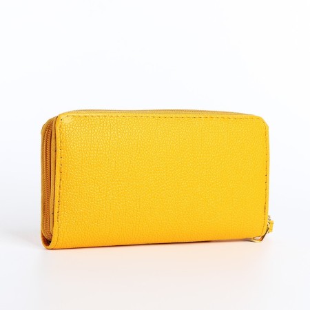 Women's wallet with lightning, yellow color-1