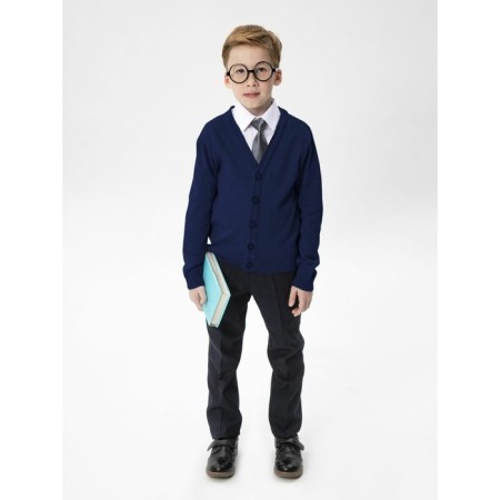 Knitted cardigan for a boy Pure Love, height 134 cm, blue color-4