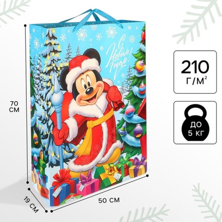 New Year. Gift package, 70x50x19 cm, packaging, Mickey Mouse