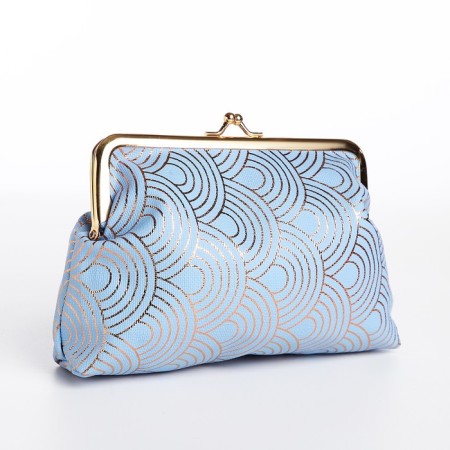 Cosmetic bag on the farmar, blue color