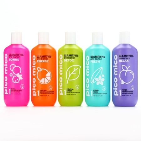 Shampoo with argan and jojoba oil, ultrableshk, 400 ml, Pico Mico-6