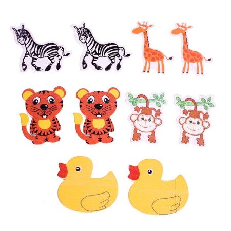 Set for decor "Animals" 10 pcs., Mix