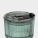A glass glass with a lid and a pipe "Wine Verde", 350 ml, green color