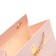 Package for flowers, handle chain, "pink", with gold embossing, 15 x 10.5 x 10 cm