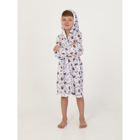 Children's robe with a hood, height 122 cm
