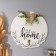 Decorative wood hooks "It is good to be at home. Balt and eucalyptus" 23.5x23.5 cm