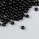 Set of beads "needlework" plastic, diameter 6 mm, 25 g, black