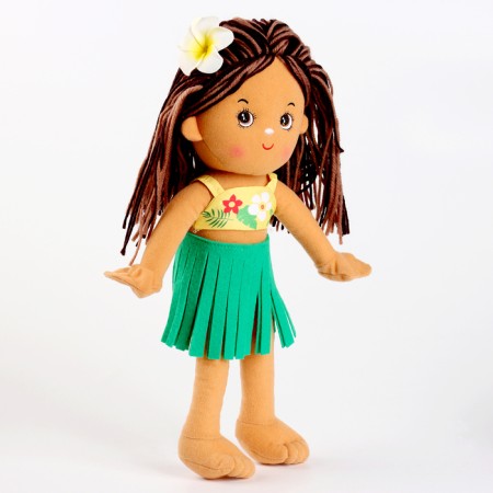 Soft toy "doll" in a Hawaiian suit, 35 cm-1