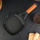 Hril frying pan "White", d = 20 cm, wooden handle, induction, black color