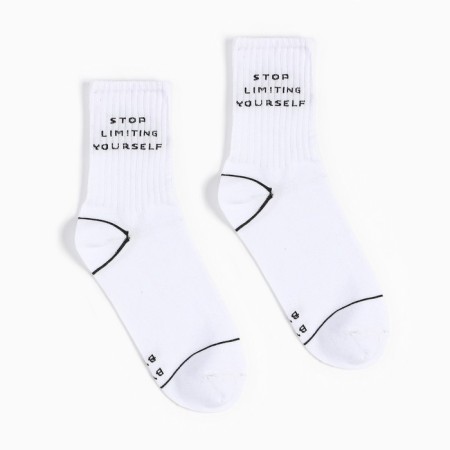 Men's socks minku "stop" color white, rr 40-42 (27 cm)