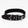 Leather collar with embossing on synthetic winterizer, 65 x 3 cm, Osh 40-55 cm, black