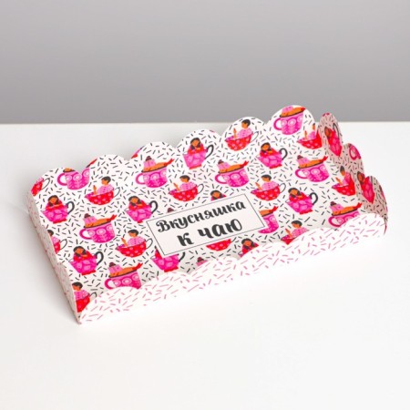 Bearbox, confectionery packaging with PVC lid, "delicious tea", 10.5 x 21 x 3 cm-2