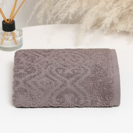 Terry towel 50x80 +/- 2cm, ritmica, cappuccino, 420g/m, cotton 100%