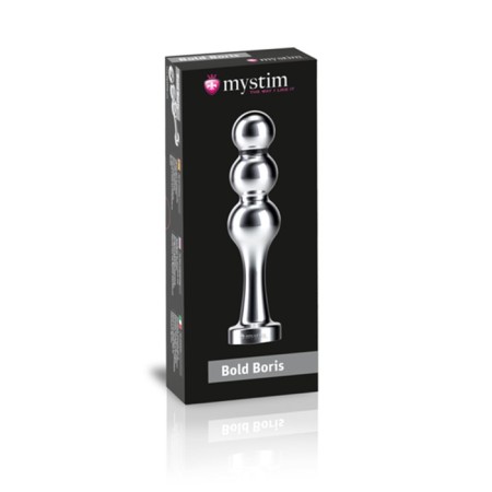 Mystim Bold Boris phallimitator, electrical stimulation, surgical steel, 14 cm-3