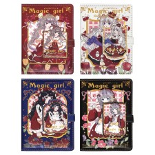 Gift notebook, A6, 100 sheets, a colored block, with a curly knife on a magnet, 