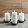 Set of candlesticks Metal "Lotus", 7.5x2 cm, 3 pieces, black