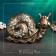 Pig a case "Snail with flowers" 42x22x30cm, bronze with silver