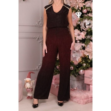 Female suit, size 46, burgundy color-1