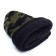 Knitting hat, on a fleece, wave, camouflage