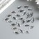 Decor for creativity Plastic "Rhinestial rhinestones. Transparent" (set 25 pcs) 1.8x0.9 cm