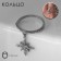 Ring "keychain" star is polar, white color in silver, size 17