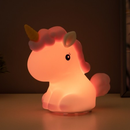 Non-Meshsh "Antistress Unicorn" LED white-violet 18x10x16 cm-5