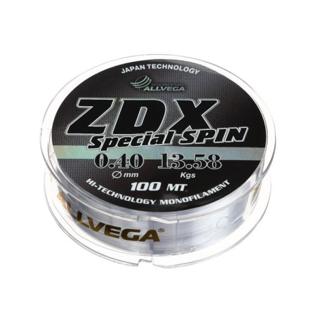 Flacks ALLVEGA ZDX Special Spin diameter 0.4 mm, test 13.58 kg, 100 m, transparent