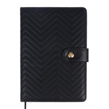 Lotted diary, A5, 136 sheets, leatherette, Devente.elizabeth, a solid cover with foam rubber, a snoop, perforation, lies, a block 70%, black